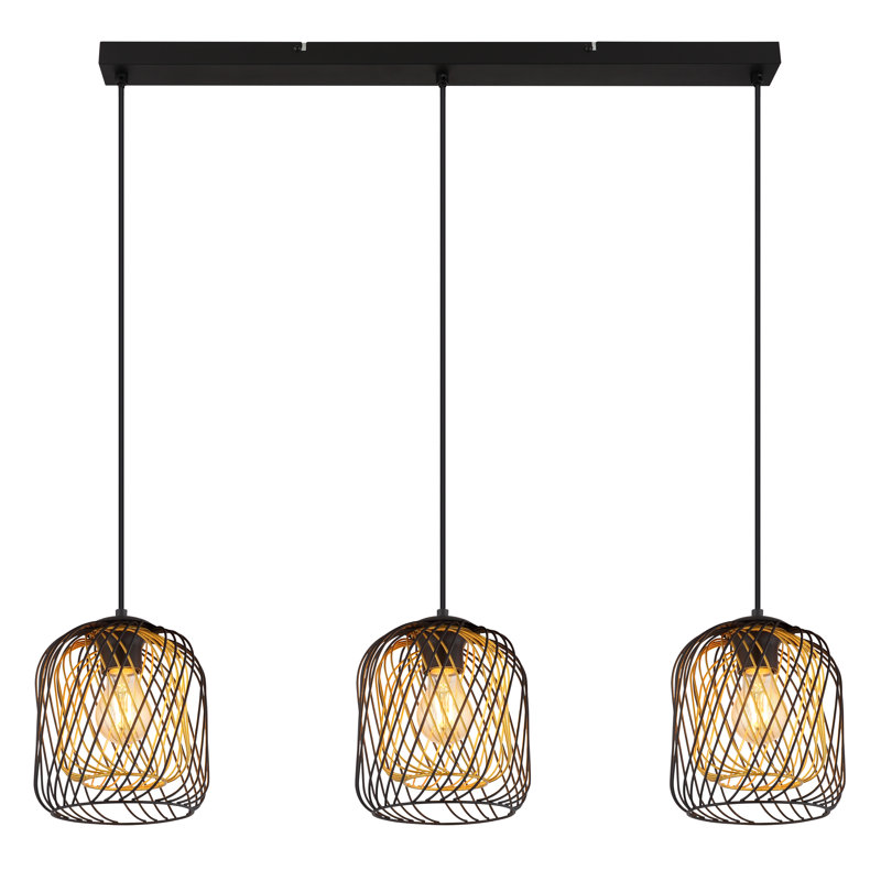 Annaliece 3 - Light Geometric Pendant, Matte Black