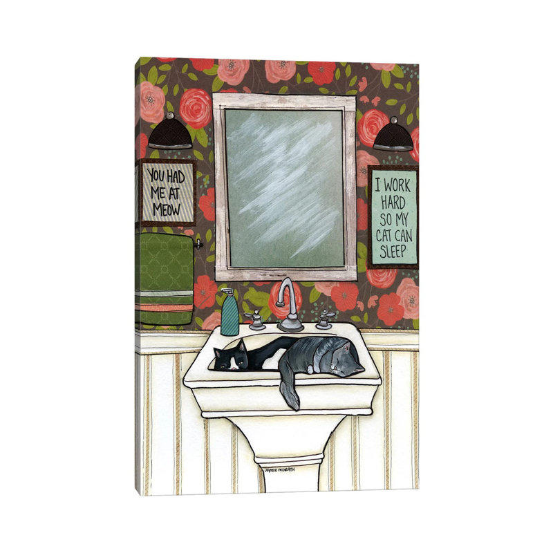 «So My Cat Can Sleep» - reproduction, Toile tendue, H 18 po x l 12 po x 1,5 po