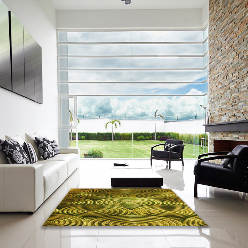 Tapis géométrique doré, Carré 4 pi