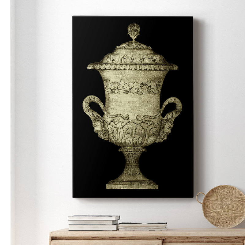 Garden Antiquities IV - Peinture sur toile tendue, H 36 po x l 24 po x P 1 po
