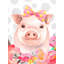 Joli cochon - animaux illustratifs encadrés-487929586