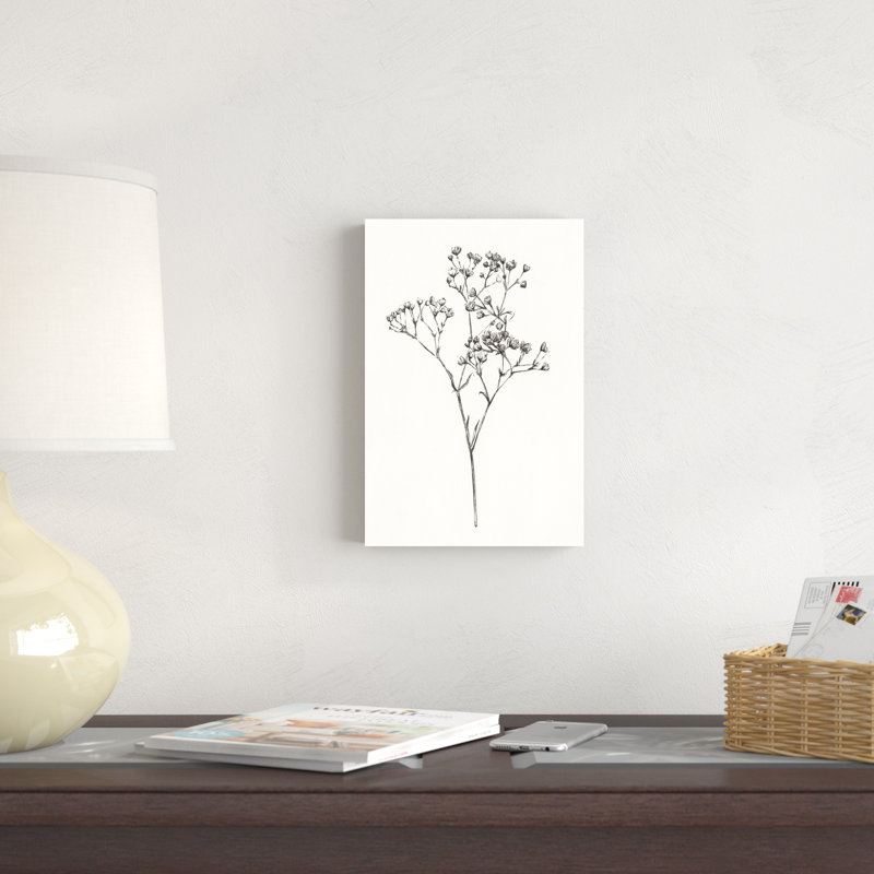 Croquis de fleurs sauvages I, H 12 po x l 8 po