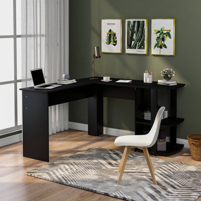 L-Shaped Steel Computer Desk