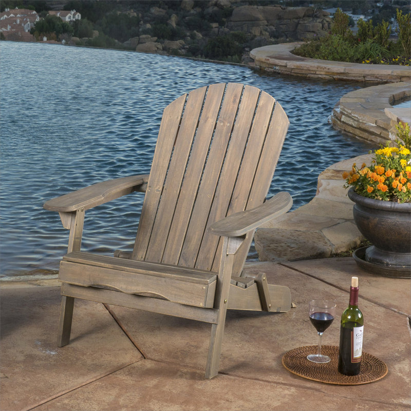 Chaise Adirondack inclinable en bois d'acacia durable Malibu pour un confort et un style extérieurs