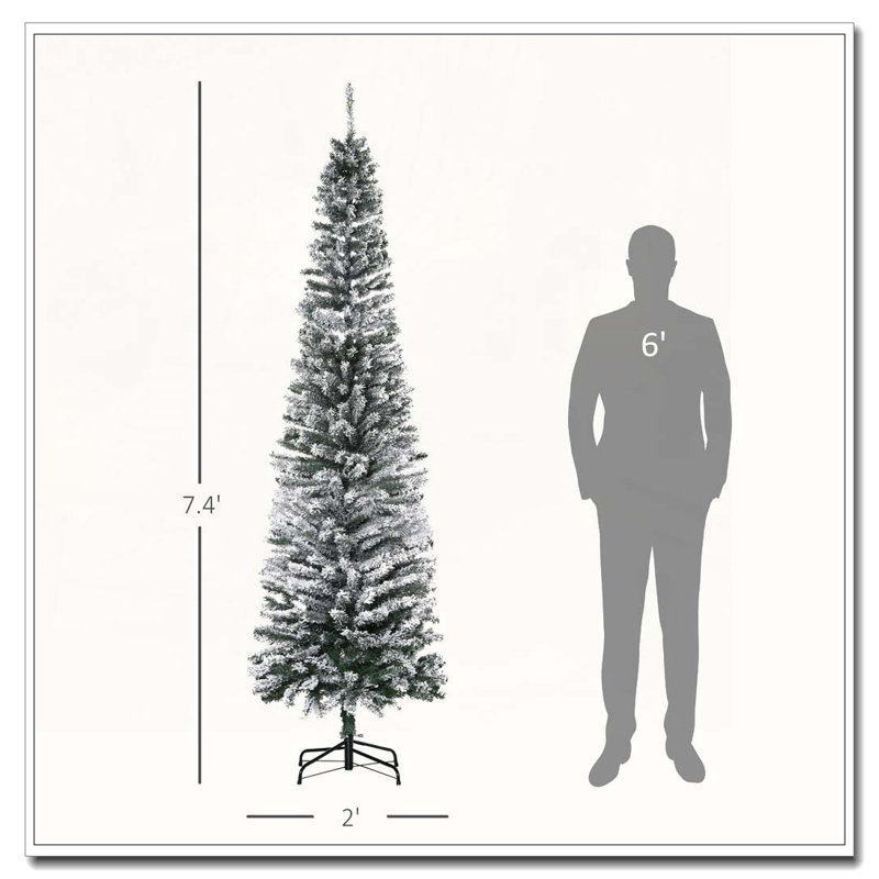 Arbre de Noël floqué avec fausse neige