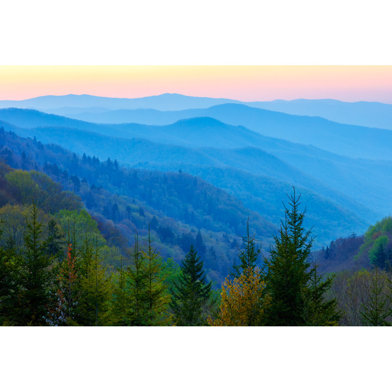 Mountain Range Sunrise by Kencanning, 8" H x 12" W