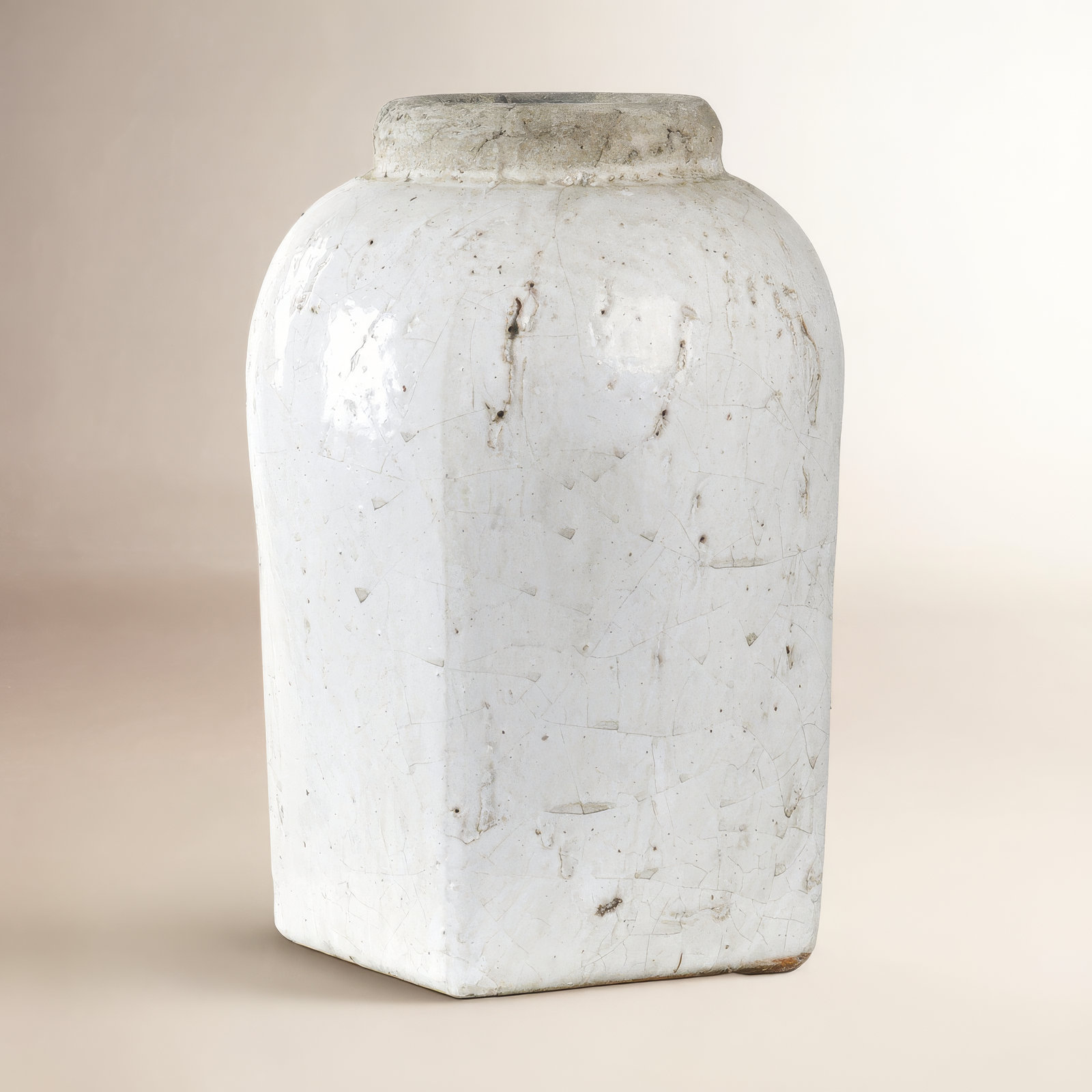 Stoneware Table Vase, 13.5" H x 9.5" W x 9.5" D