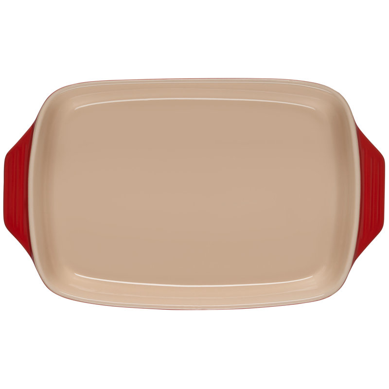 Le Creuset Stoneware 3.5 Qt Rectangular Casserole with Lid, Cerise