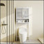 Étagère de rangement spacieuse pour toilettes, salles de bain privées et buanderies, optimisant l'espace et l'organisation.