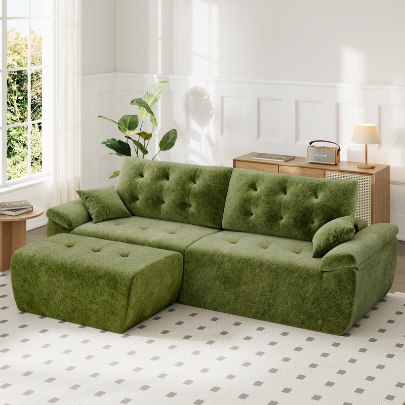 4 Seater Sectional, Green
