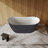 59"L x 28"W Freestanding Acrylic Oval Bathtub, Double Slipper Design with Chrome Drain & Overflow, Spa-Inspired Luxury for Modern Bathrooms-82625189