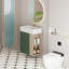 Meuble-lavabo à fixation murale 21,6 po avec lavabo en céramique-1767101191