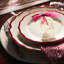 Stella Scalloped Crimson Porcelain Dinner Plate