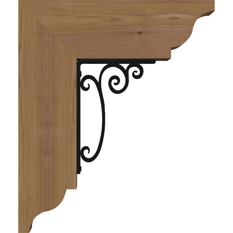 Support triple en fer traditionnel Avery 8 po, H 12 po x P 9 1/2 po, Cèdre rouge de l'Ouest l 4 po x T 2 po (sciage br
