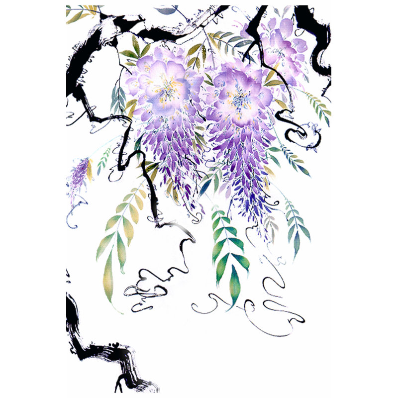 Wisteria Garden III - Wrapped Canvas Painting, 122cm H x 81cm W x 3.8cm D