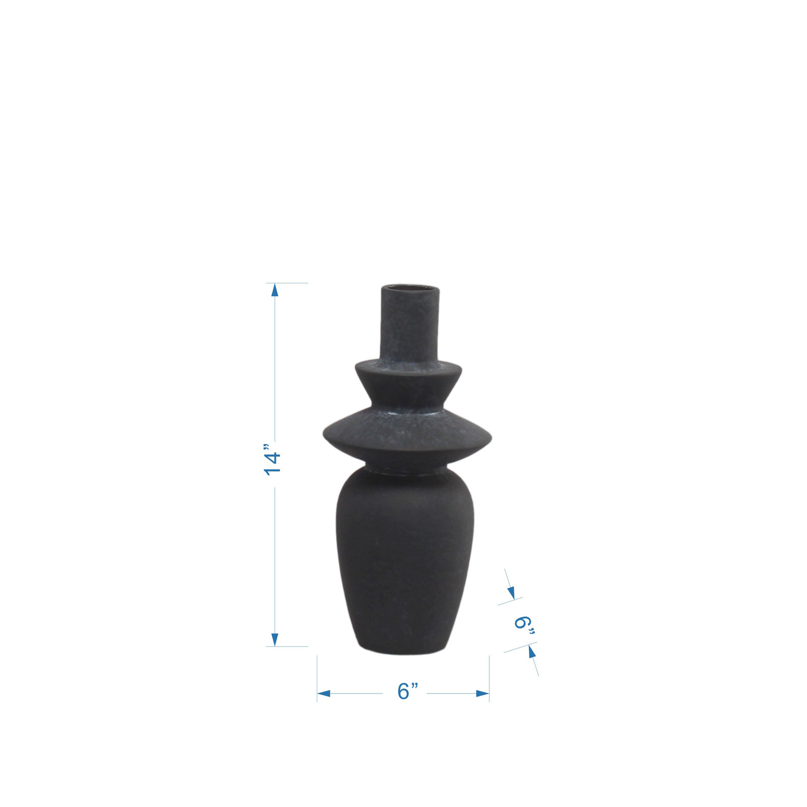 Fitzpatrick Ceramic Table Vase, Black