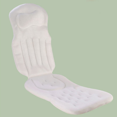Oreiller de bain complet pour la baignoire, coussin de baignoire de luxe qui offre un soutien pour la tête, le cou et le dos, mesurant 51 po x 15 po