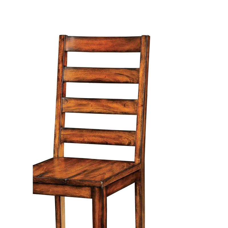 2 chaises de salle à manger - Bois massif, style industriel, chêne tabac rustique de 2
