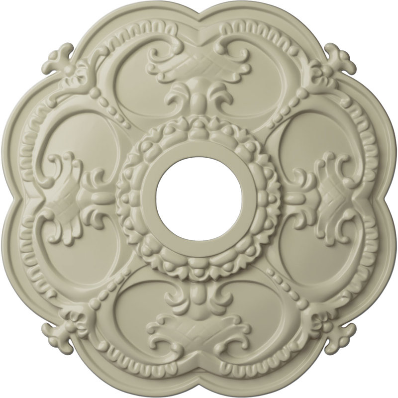 Médaillon de plafond l 3,5 po x P 3,5 po Rotherham, Jaune clair