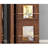 72.83" Walnut Rotating Dressing Mirror Storage Corner Cabinet