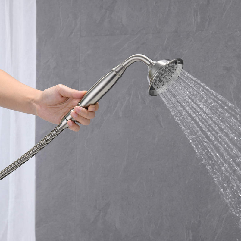 Freestanding Tub Filler with Handheld Shower, Brushed Nickel