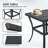 2-Person Outdoor Patio Bistro Metal Rocking Conversation Set With Table-1837646866