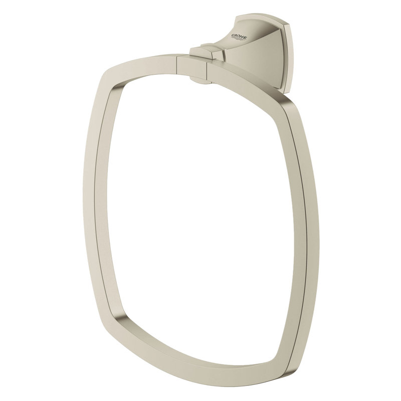 Grandera® Wall Mounted Towel Ring, Brushed Nickel Infinity
