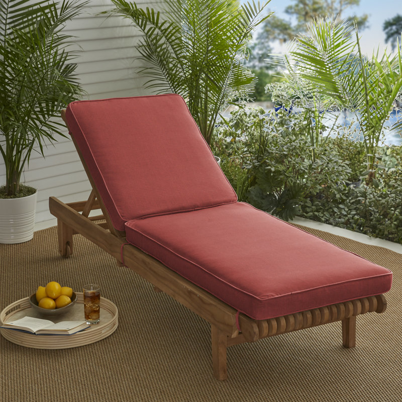 Coussin de siège / dossier d'extérieur Sunbrella, H 3 po x l 24 po x P 73 po, Toile henné Sunbrella®