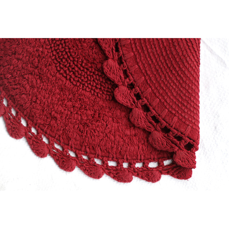 Tapis pour salle de bain Akiera Luna, Vin rouge