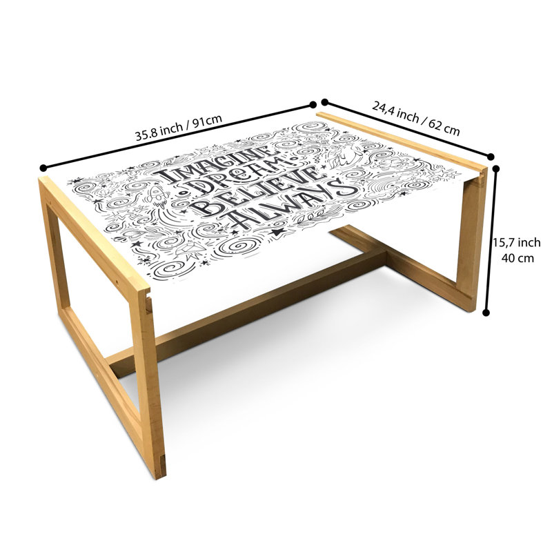 Jamain Trestle Coffee Table, 40cm H x 91cm W x 62cm D