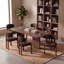 40.5cm H Fabric Upholstered Upholstered Back Side Chair in Dark Blue-1205150788