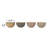 Floral Mosaic Stoneware Bowl Set