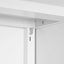 White Metal Office File Cabinet With Adjustable Partition & 360 Rotation Wheels Mobile Storage --1035520076