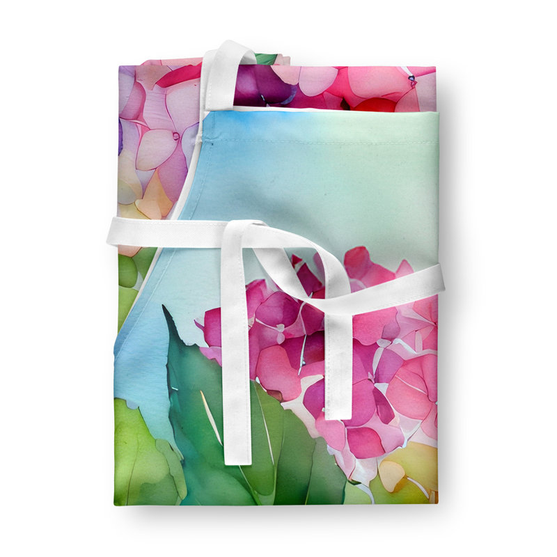 Hortensias en tablier aquarelle
