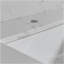 Dessus de meuble-lavabo en pierre de 43 po x 22 po Montary avec marbre blanc de Carrare avec lavabo rectangulaire encastré en céramique et trou de robinet simple avec dosseret.