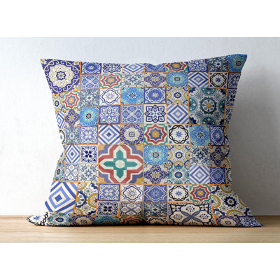 Talatast Art Deco Tiles Geometric Square Throw Pillow Cover