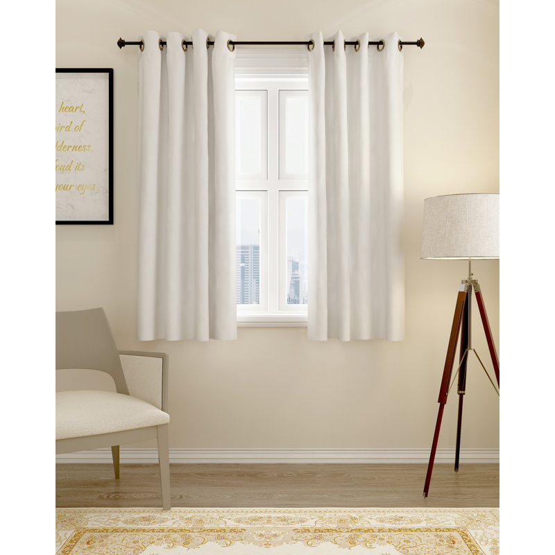Mileti Blackout Sliding Panel Pair, 42" W x 63" L, White