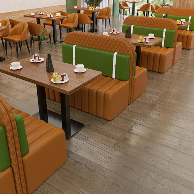 Banc rembourré en similicuir Fashion Simple Dessert Shop