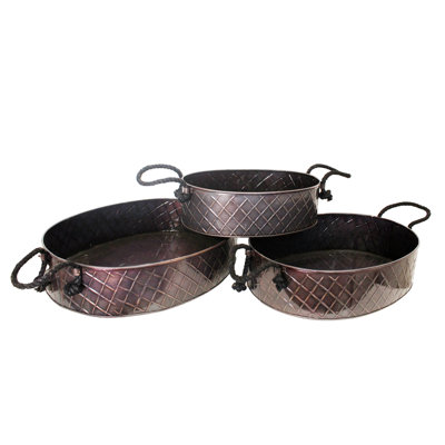 Milian Metal Tray - Set of 3