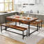 Ensemble de table de salle à manger 63 po pour 4 à 6 personnes, 3 pièces Zubie-1525811673