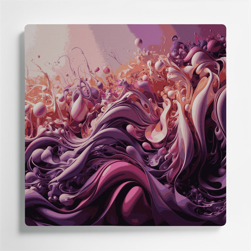 «Biomorphic Abstraction 46», art mural en métal mauve