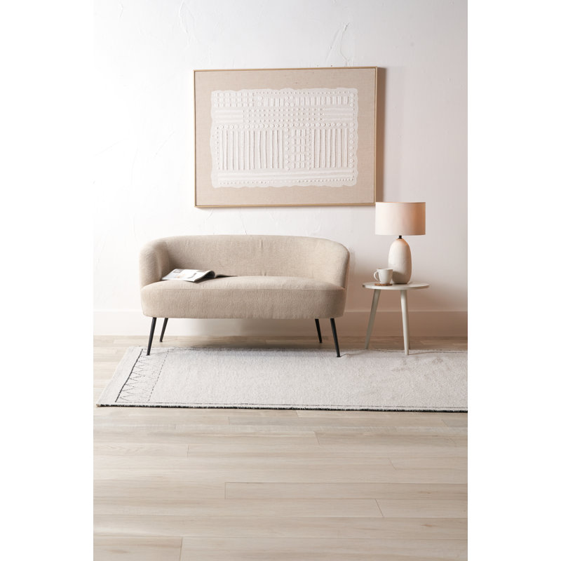 Stockville 2 Seater Chenille Sofa, Beige Teddy