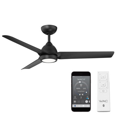 54" Mocha 3 - Blade Outdoor/Indoor Smart Propeller Ceiling Fan with Remote Control Included, Works With Google Assistant, Amazon Alexa, Samsung Smart Things