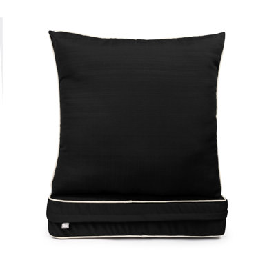 Corded Seat Cushion With Zipper Closure And Corded Back Cushion, With White Polyester Padded Fill.
