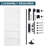 84" Height Panelled Manufactured Wood Barn Door with Installation Hardware Kit-97789436