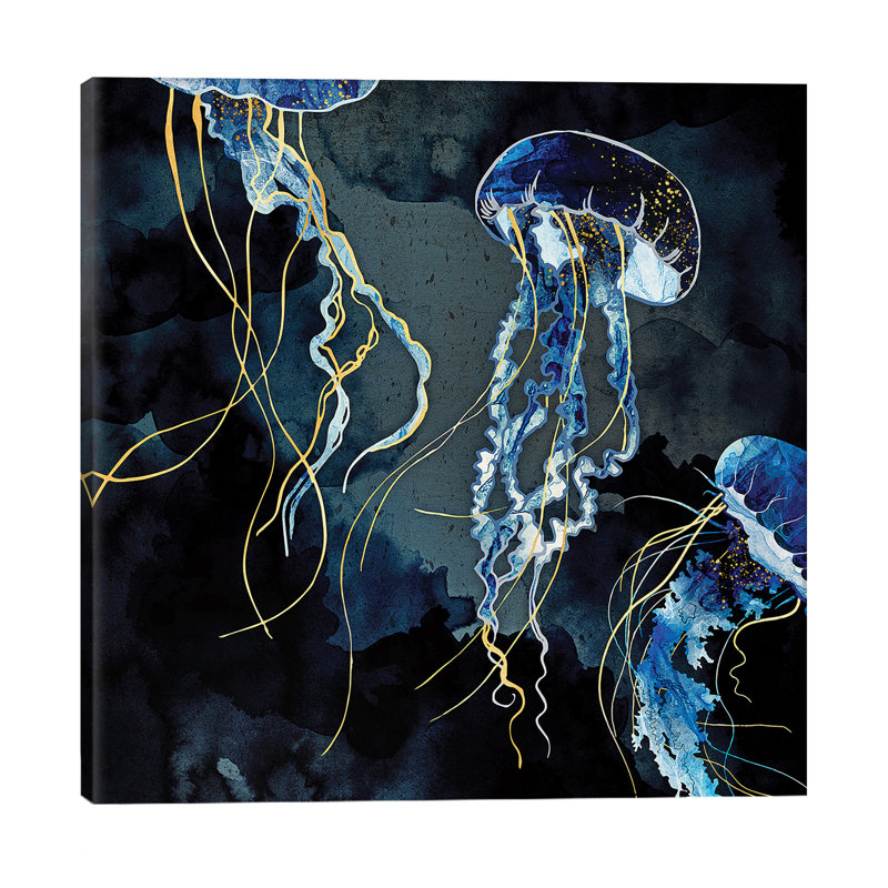 Metallic Ocean Iii by SpaceFrog Designs - Wrapped Canvas Giclee Art Print, Wrapped Canvas