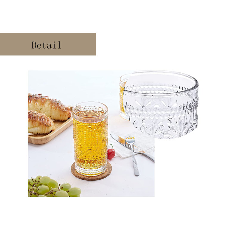 Eternal Night 12 - Piece 10oz. Glass Drinking Glass Glassware Set