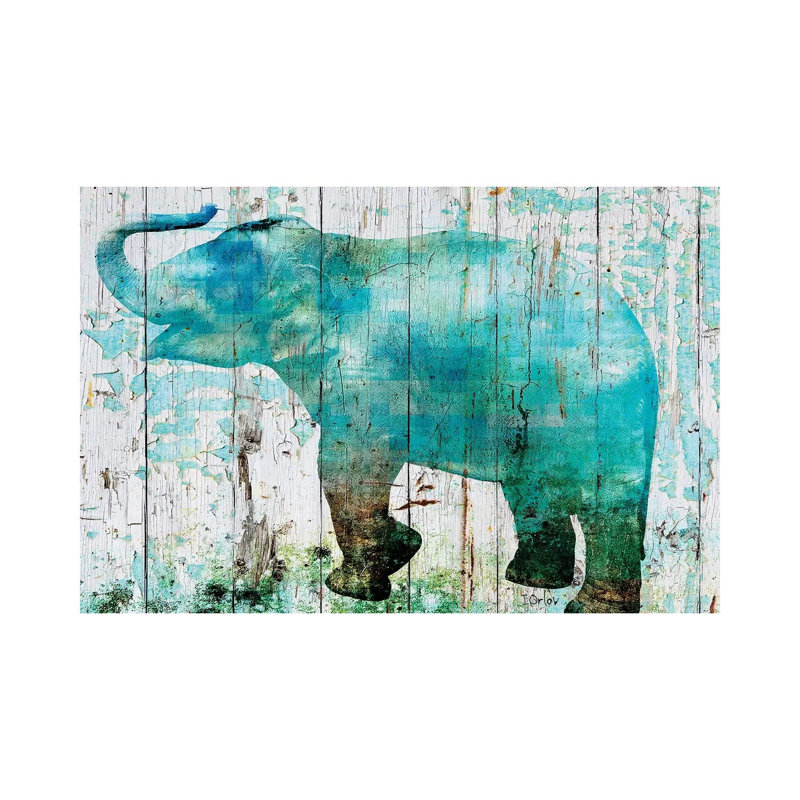 Blue Elephant by Irena Orlov - 1 Piece Wrapped Canvas Painting