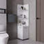 Klay 2-Door 4-Shelf Tall Storage Cabinet White