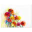 «Colorful Gerbera Flowers Watercolor», reproduction d'art sur toile tendue-19241274